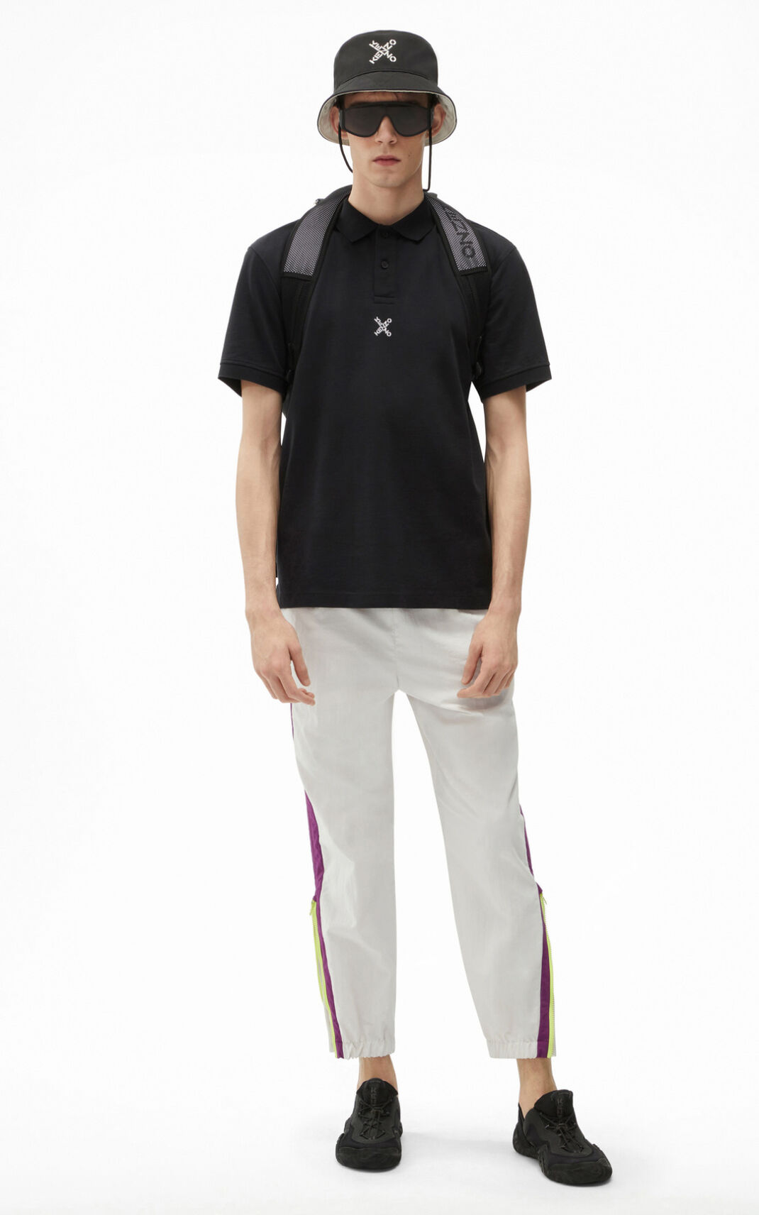 Kenzo Sport ポロシャツ メンズ 黒 - RSPOTF593